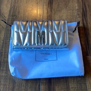 Moschino couture leather quilter satchel